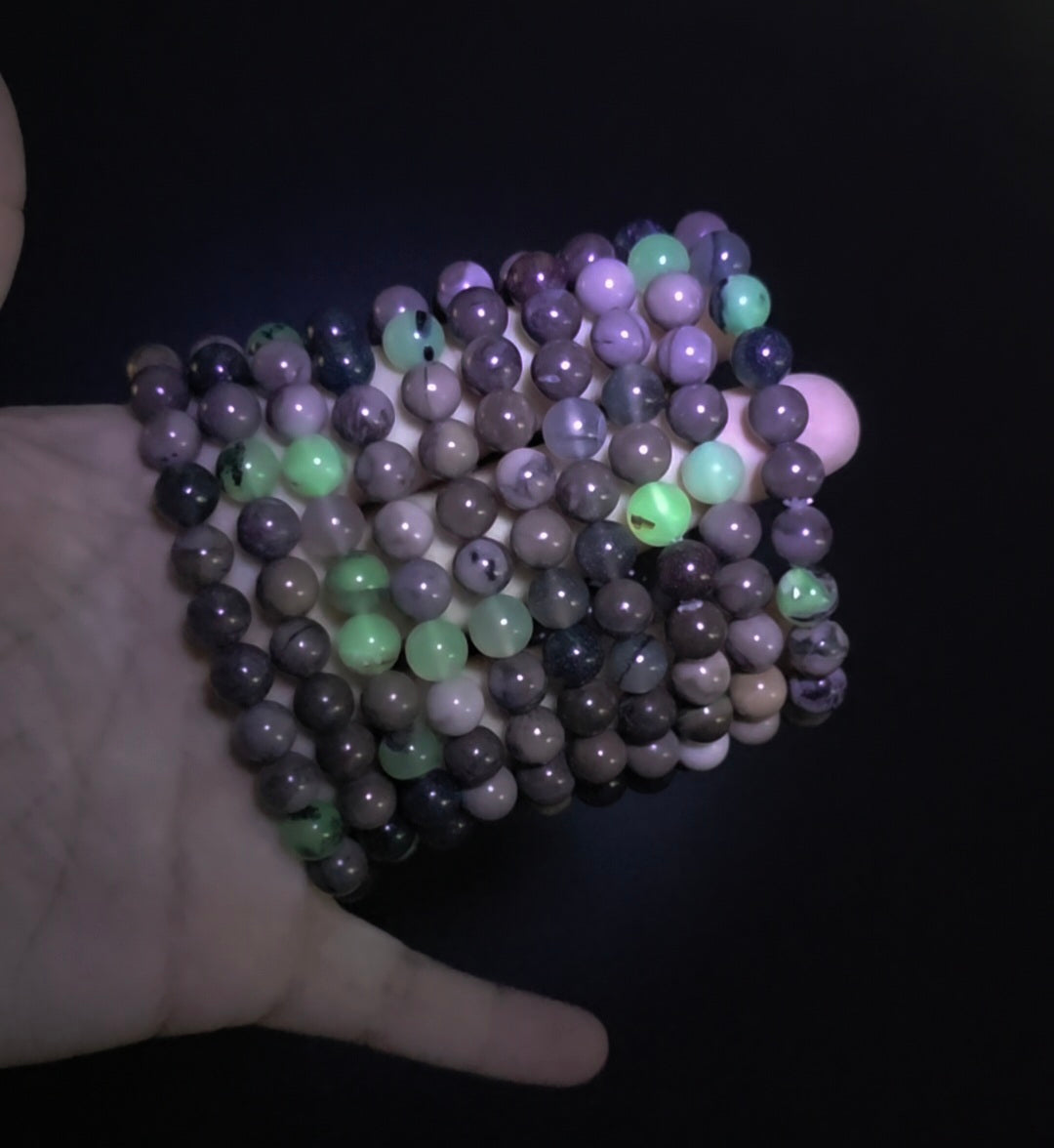 Volcano Agate Bracelet - UV Reactive