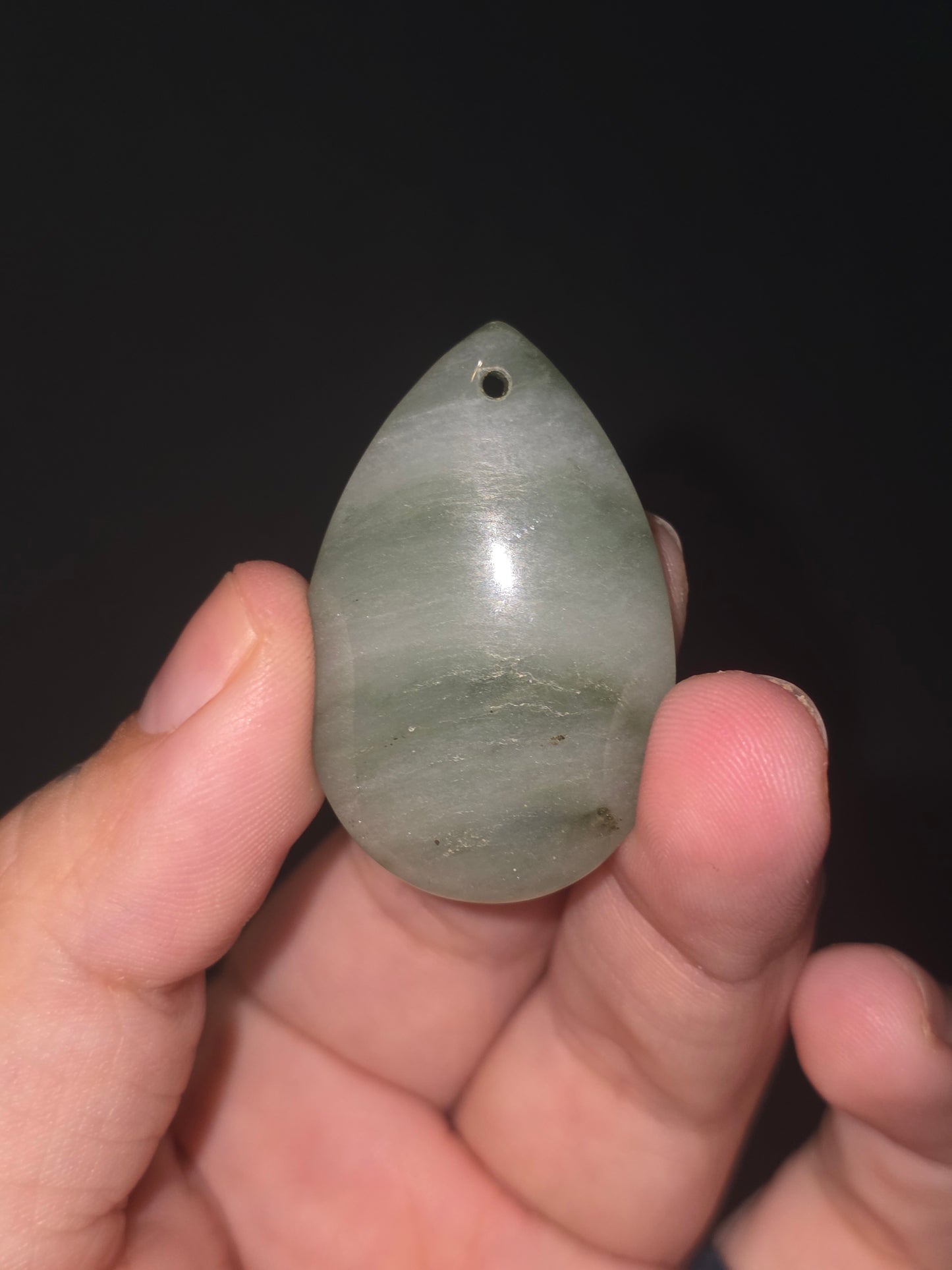 Jade Teardrop Pendant