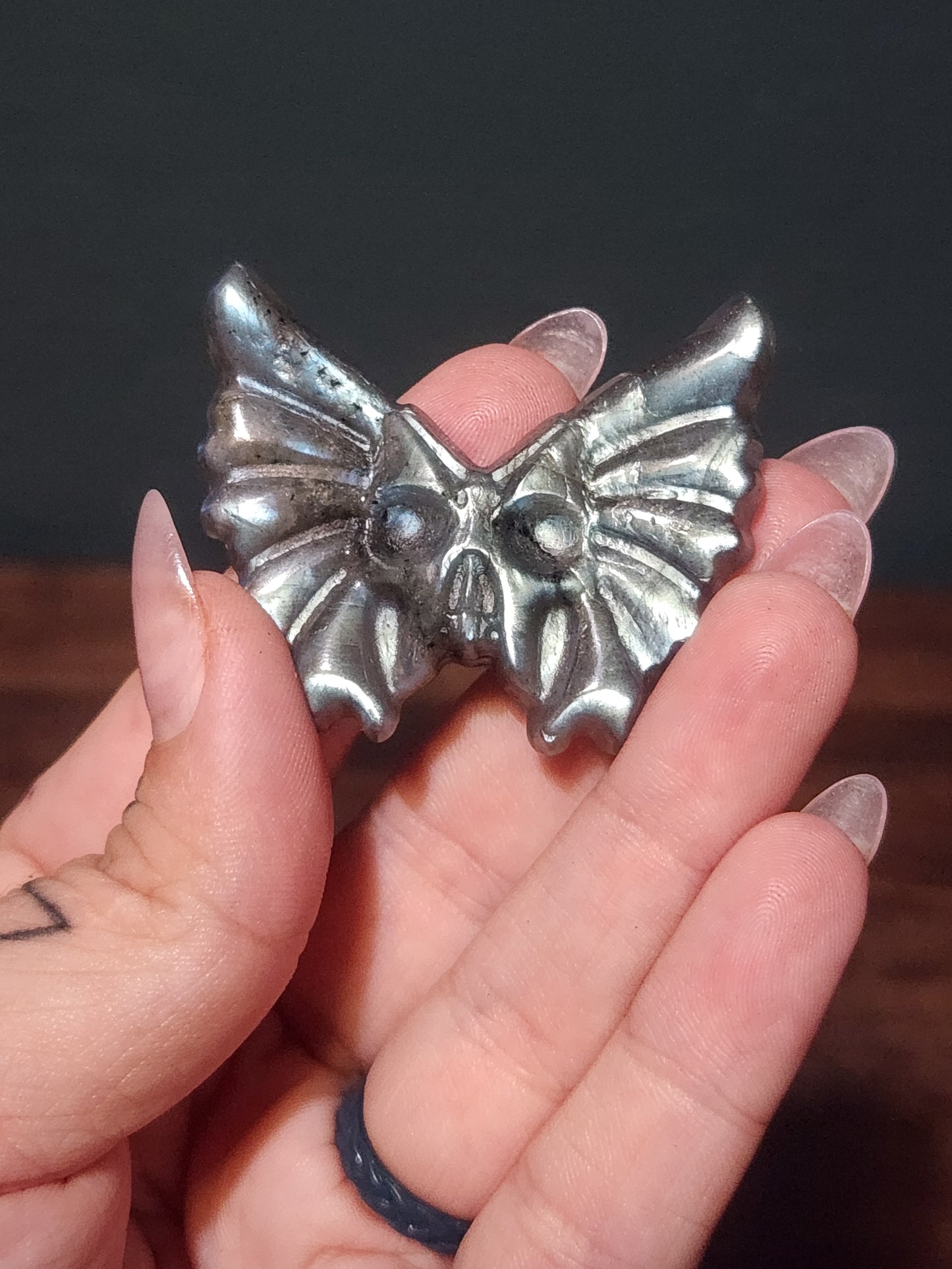 Labradorite Skull Butterfly