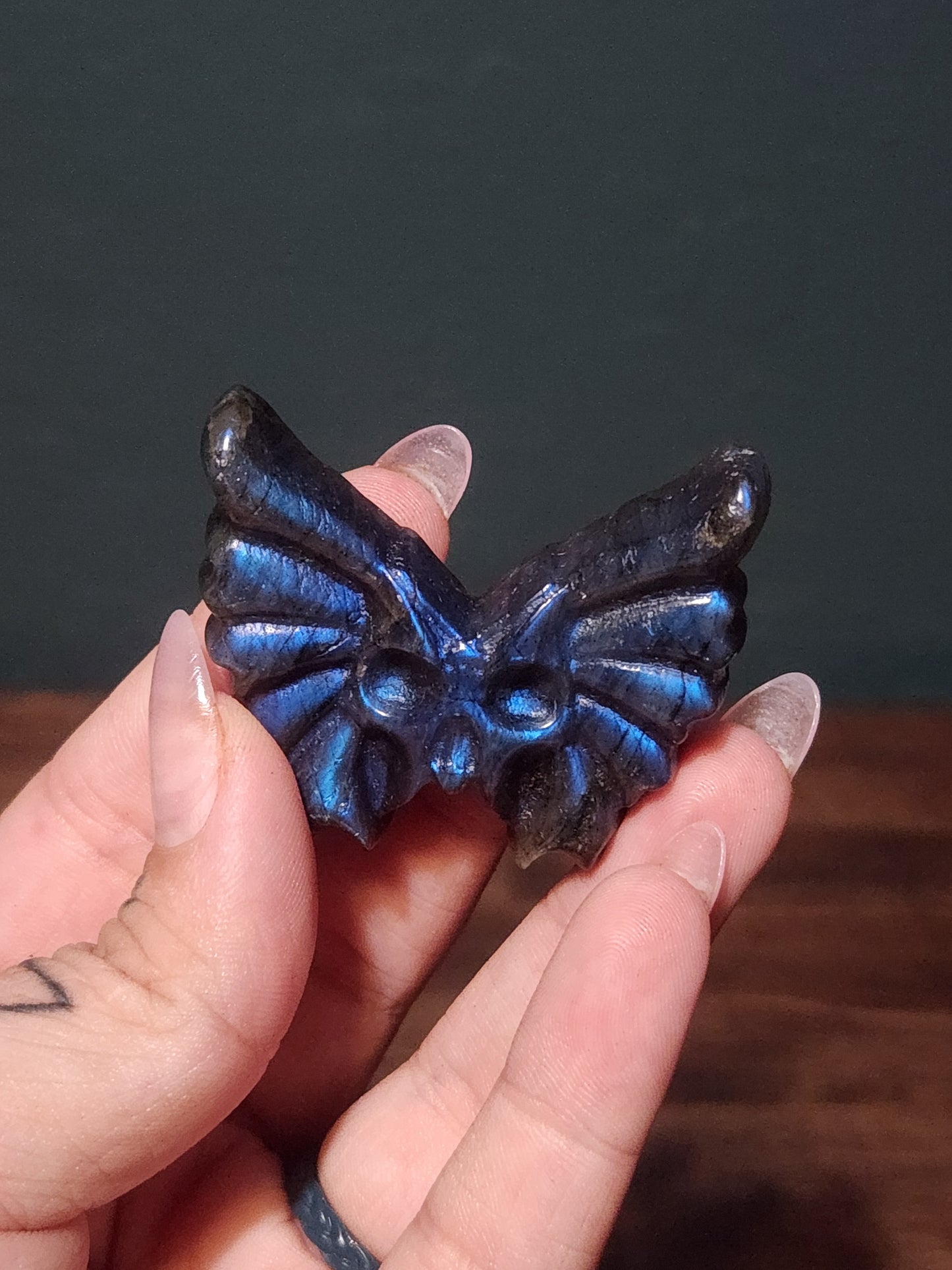 Labradorite Skull Butterfly