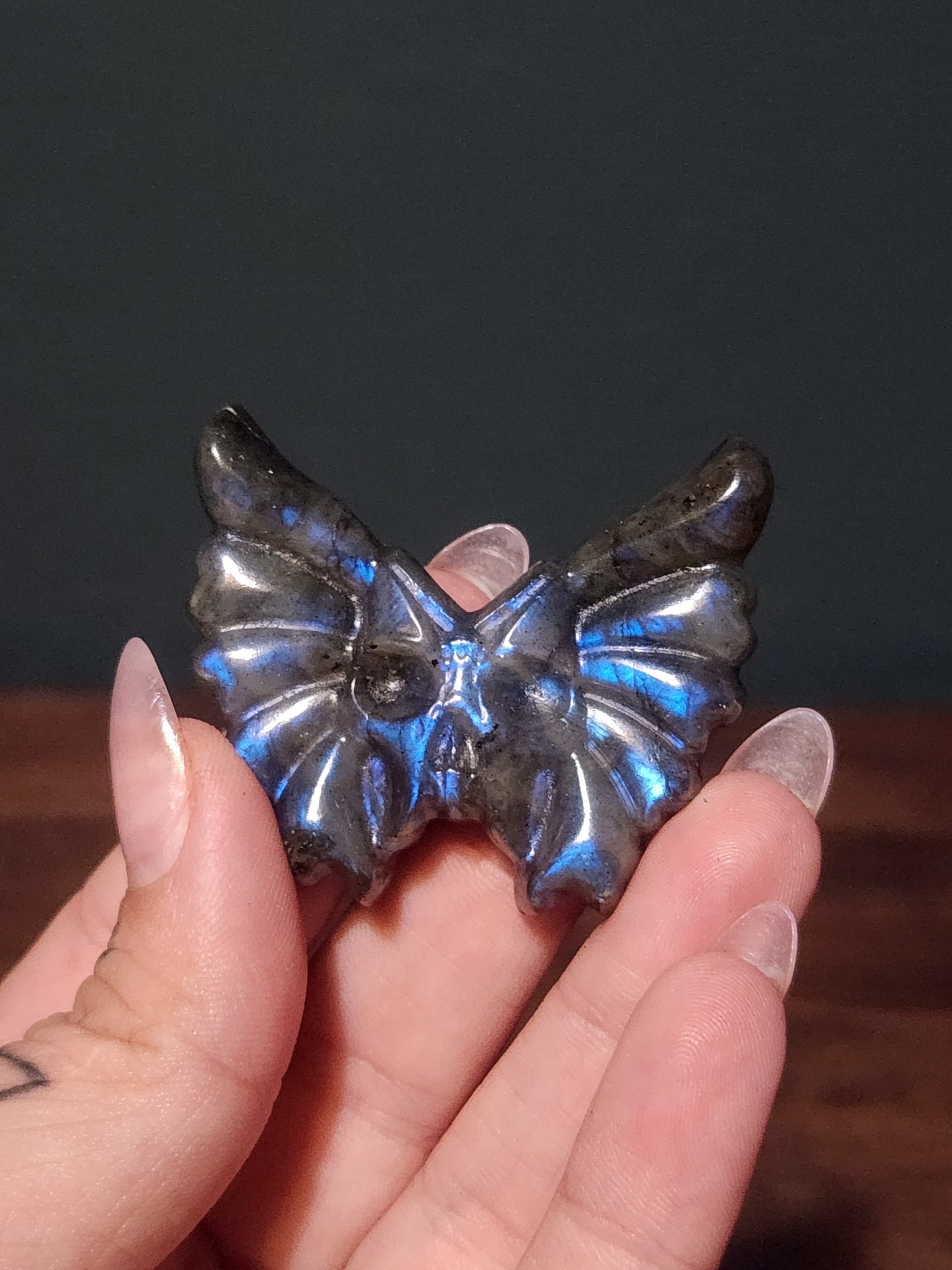 Labradorite Skull Butterfly