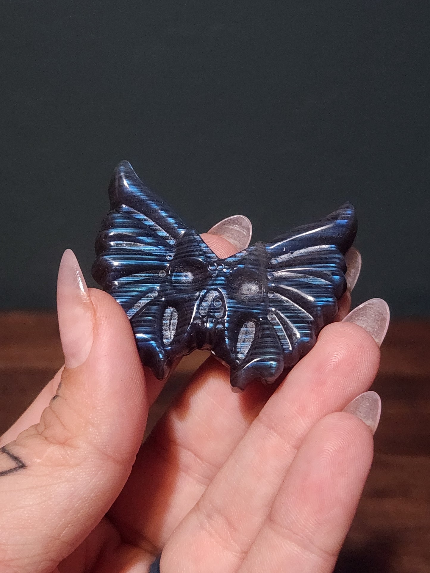 Labradorite Skull Butterfly