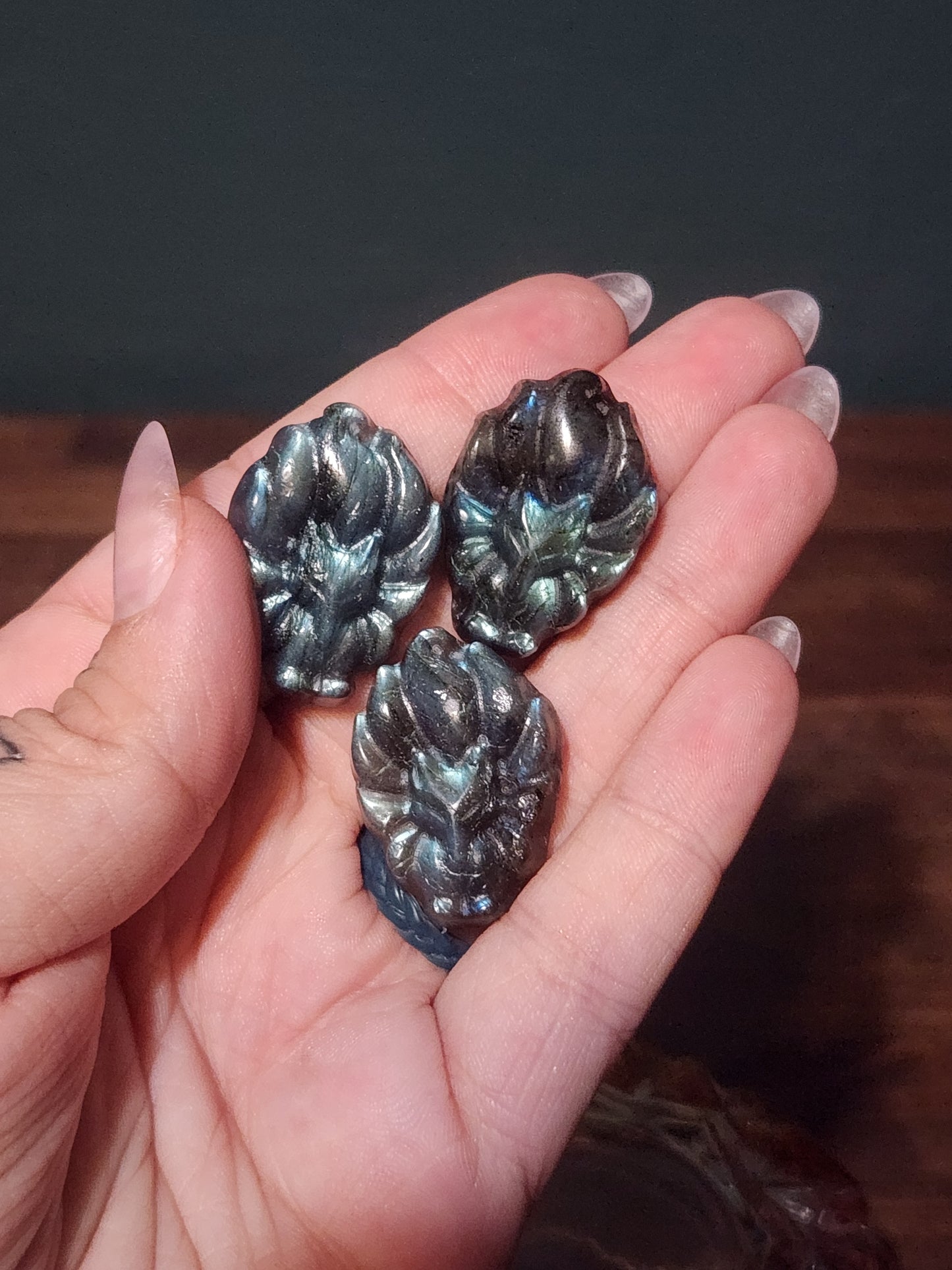 Mini Labradorite Nine Tail Fox