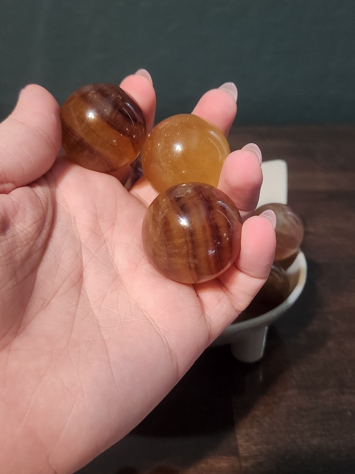 Yellow Fluorite Spheres