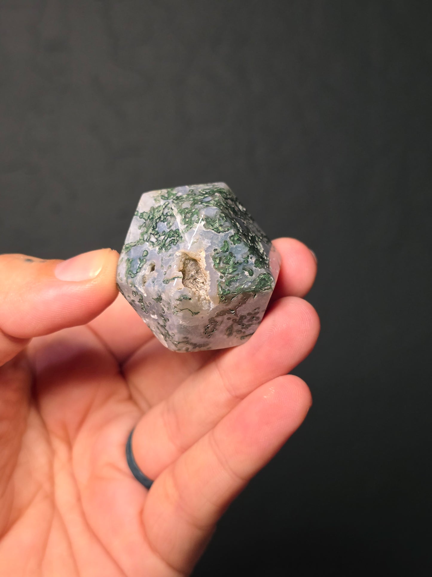 Moss Agate Polyhedrons
