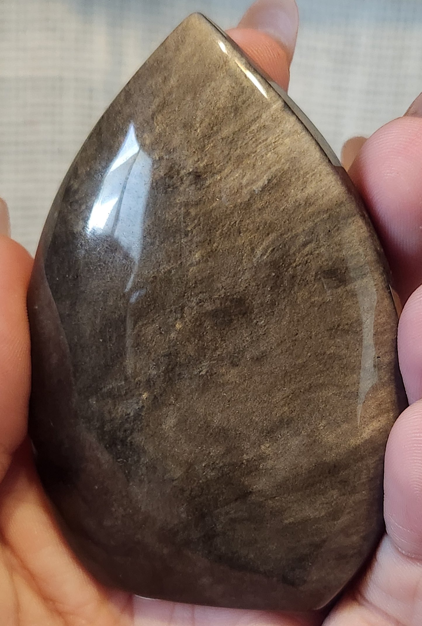 Silver Sheen Obsidian Flame
