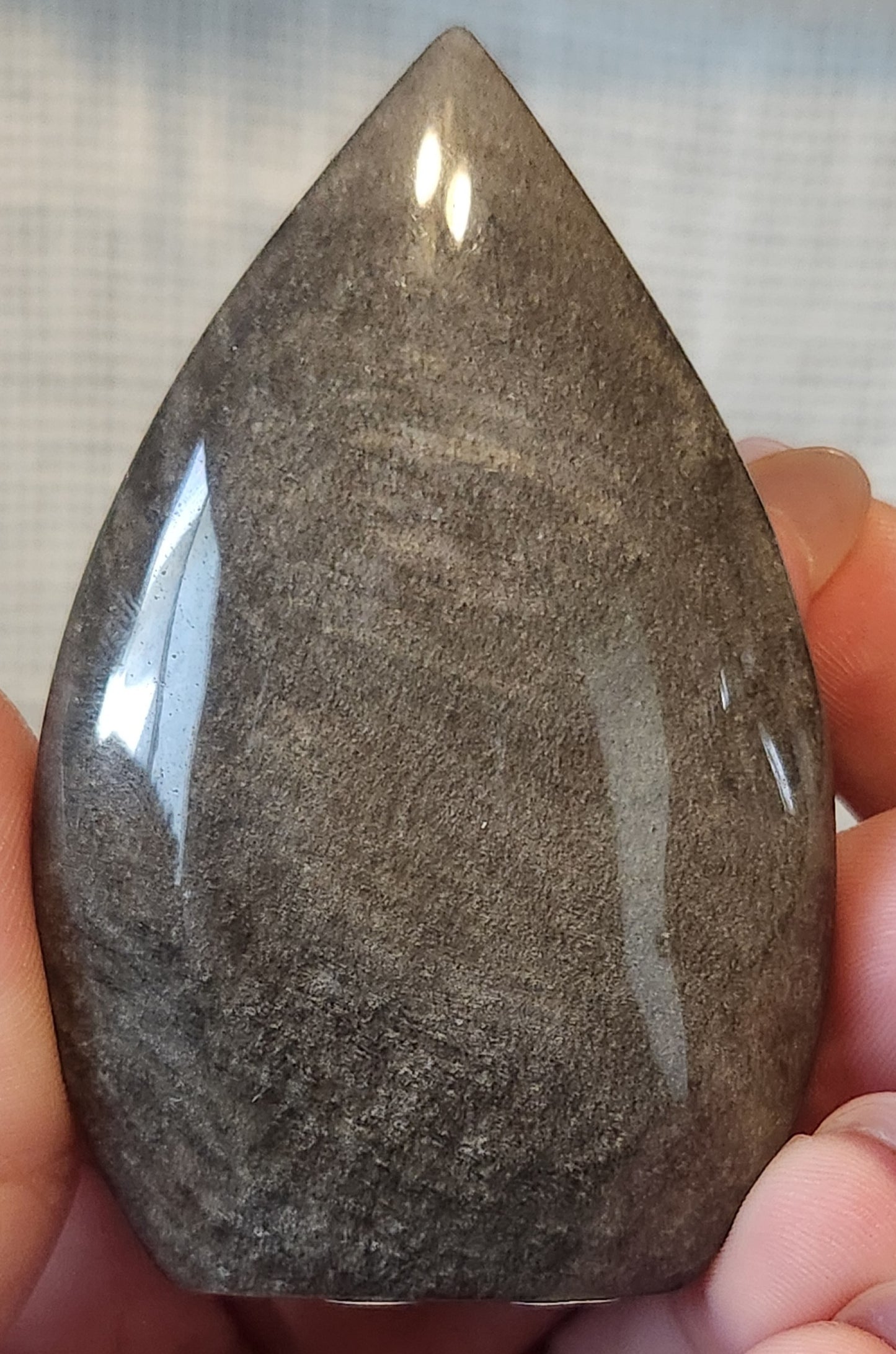 Silver Sheen Obsidian Flame