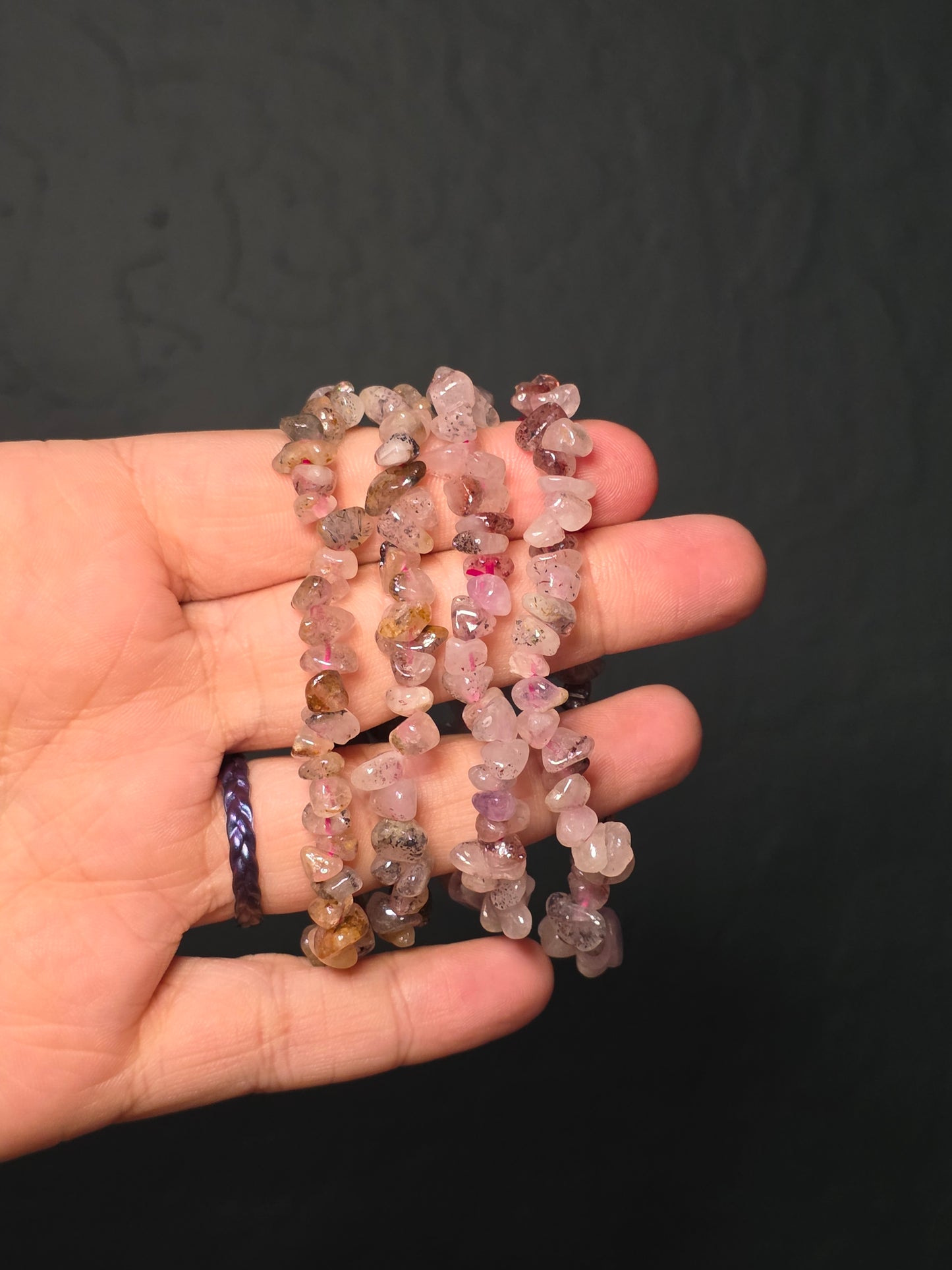Pink Tourmaline Chip Bracelet