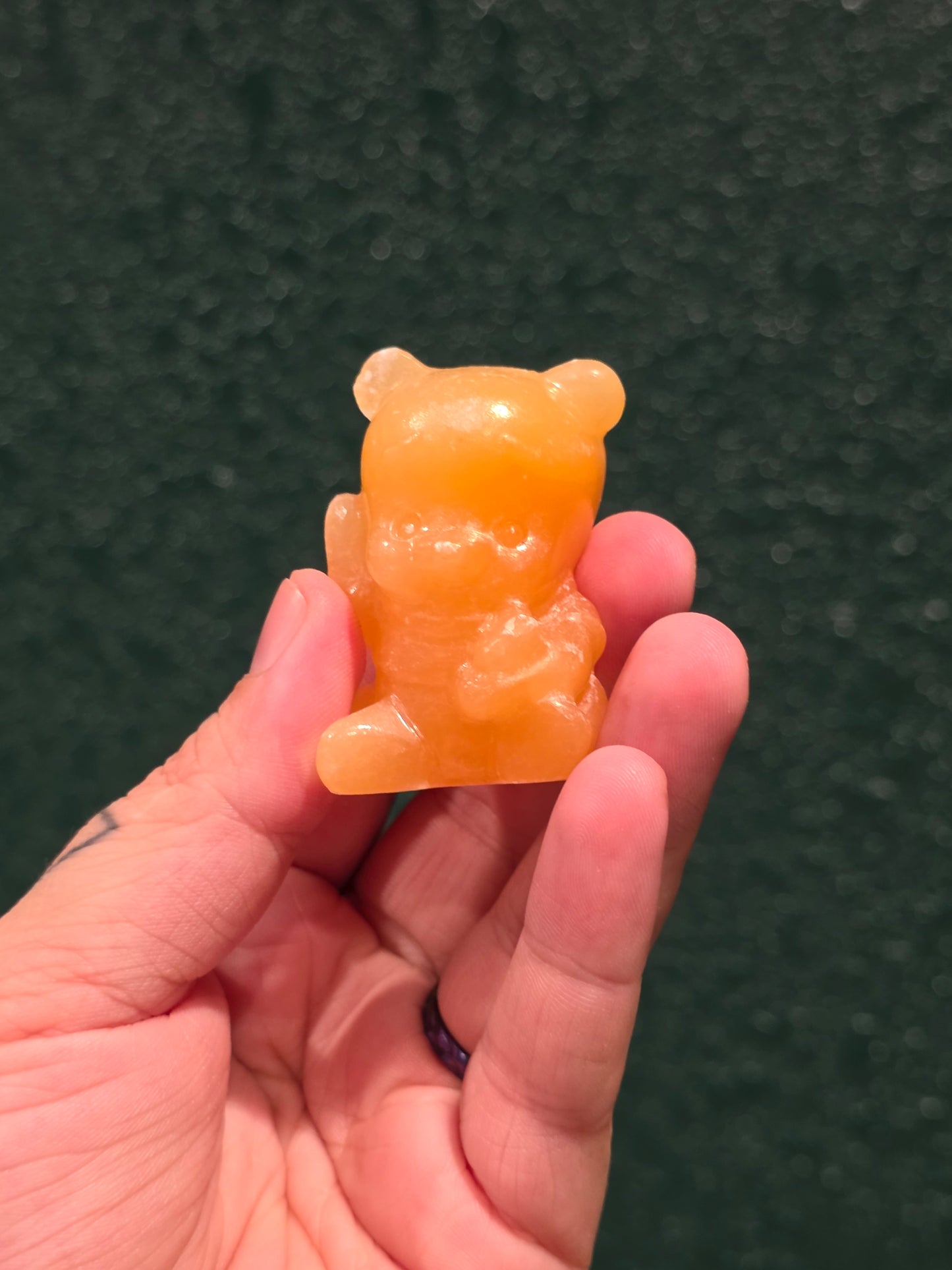 Orange Calcite Winnie the Pooh