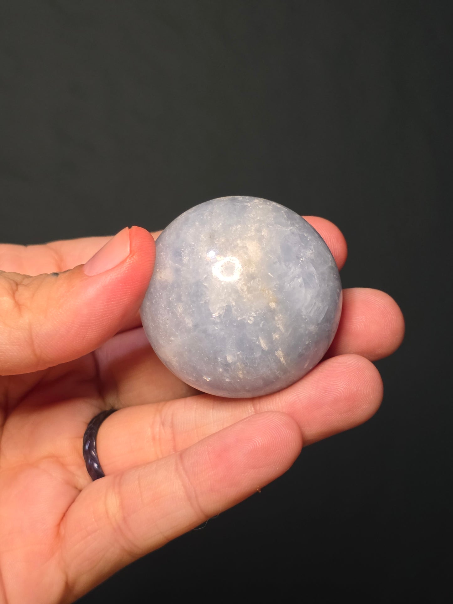 Small Celestite Palm Stone