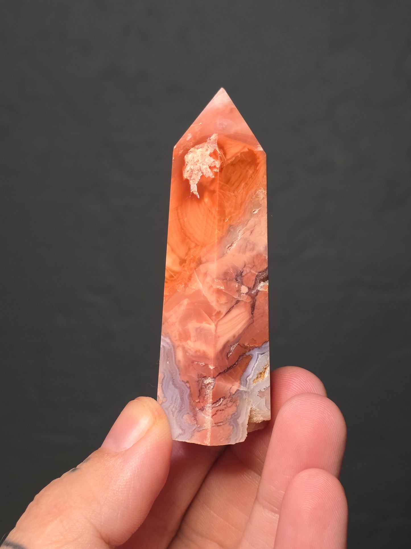 Cotton Candy Agate Towers - UV Reactive