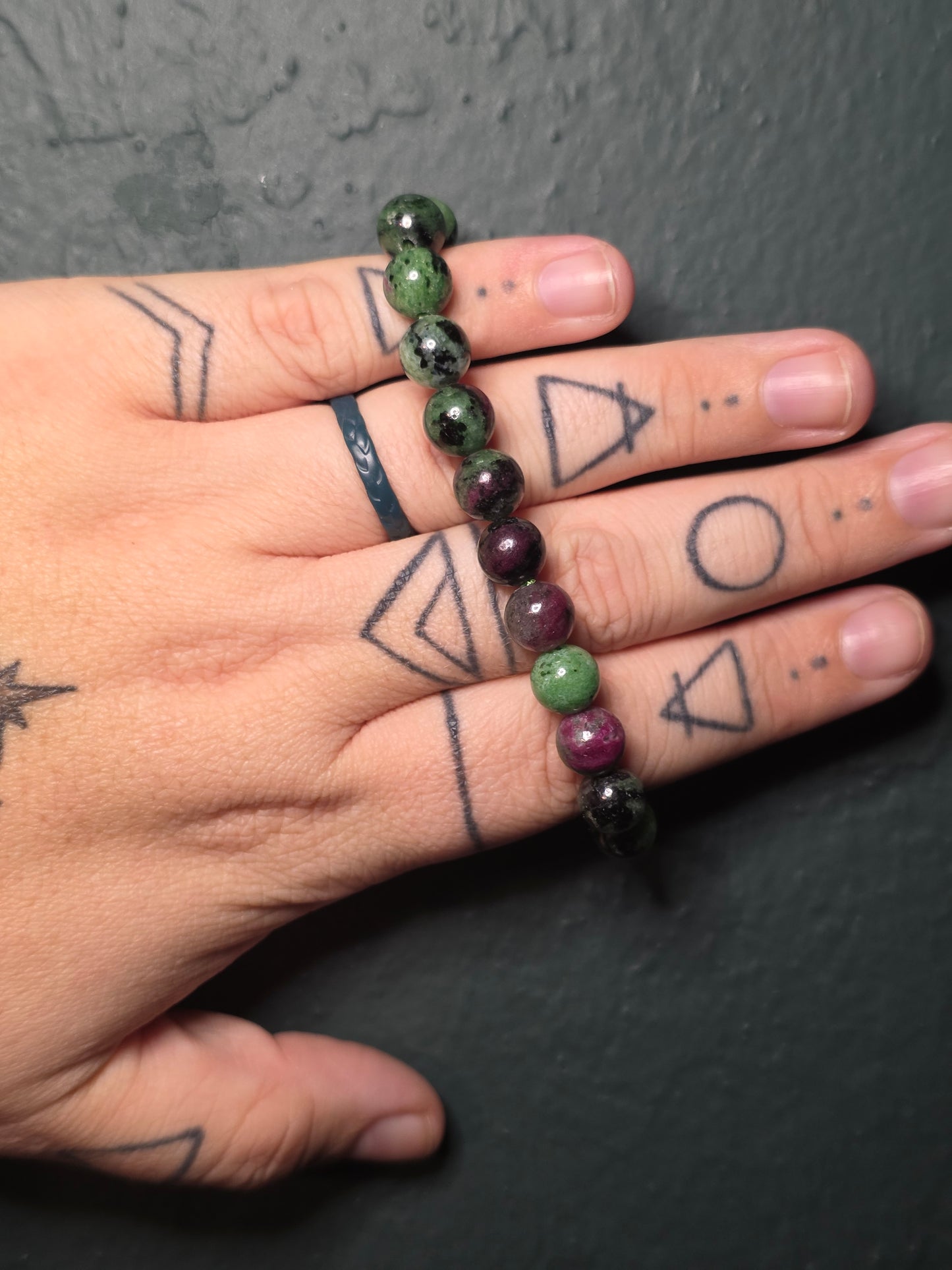 Ruby Zoisite Bracelets - UV REACTIVE
