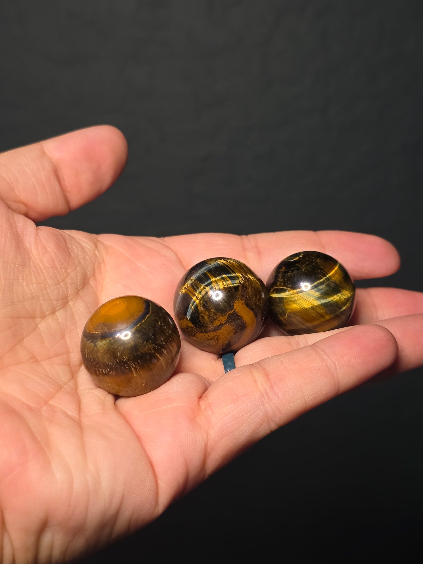 Small Tigers Eye Spheres