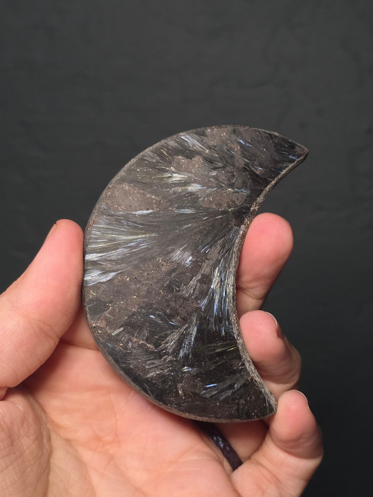 Medium Arfvedsonite/ Garnet Moons