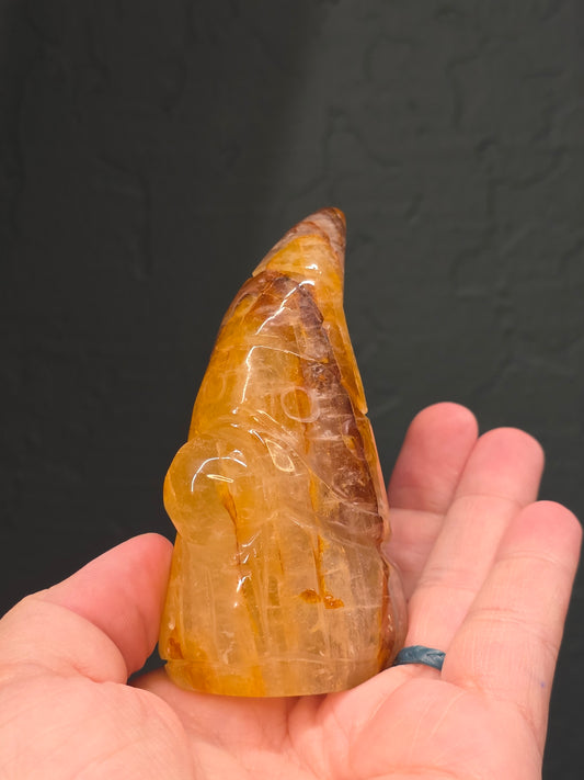 Golden Healer Quartz Gnome