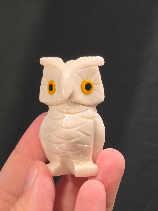 Medium Alabaster Owl