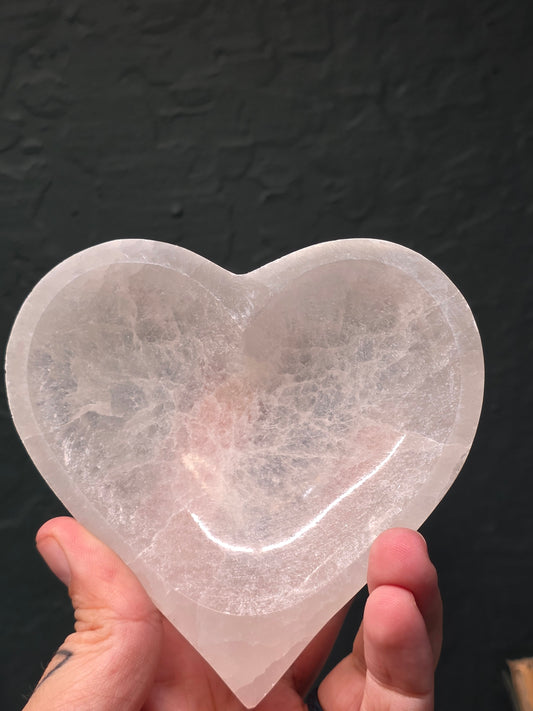 Selenite Heart Bowl