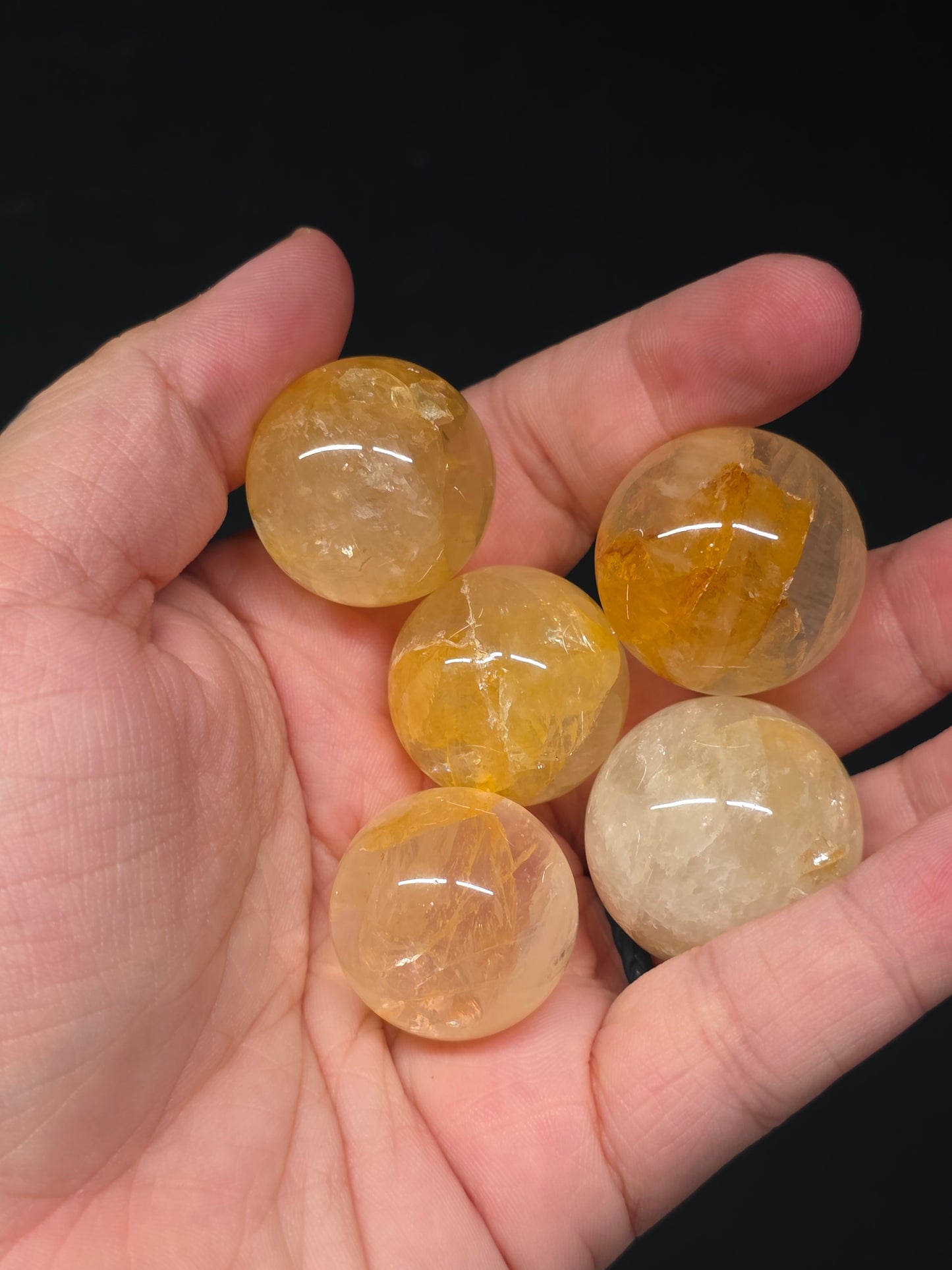 Small Golden Healer Quartz Spheres