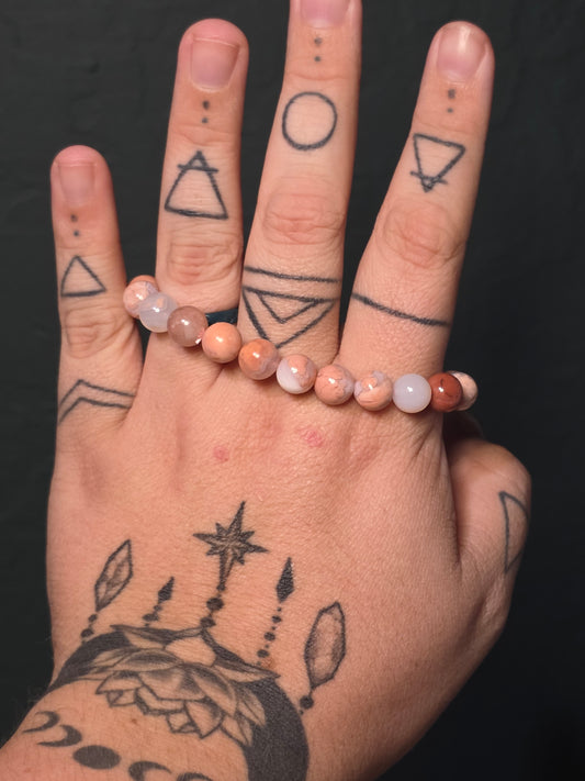 Cotton Candy Agate Bracelet