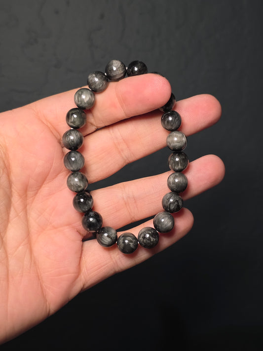 Silver Sheen Obsidian Bracelet