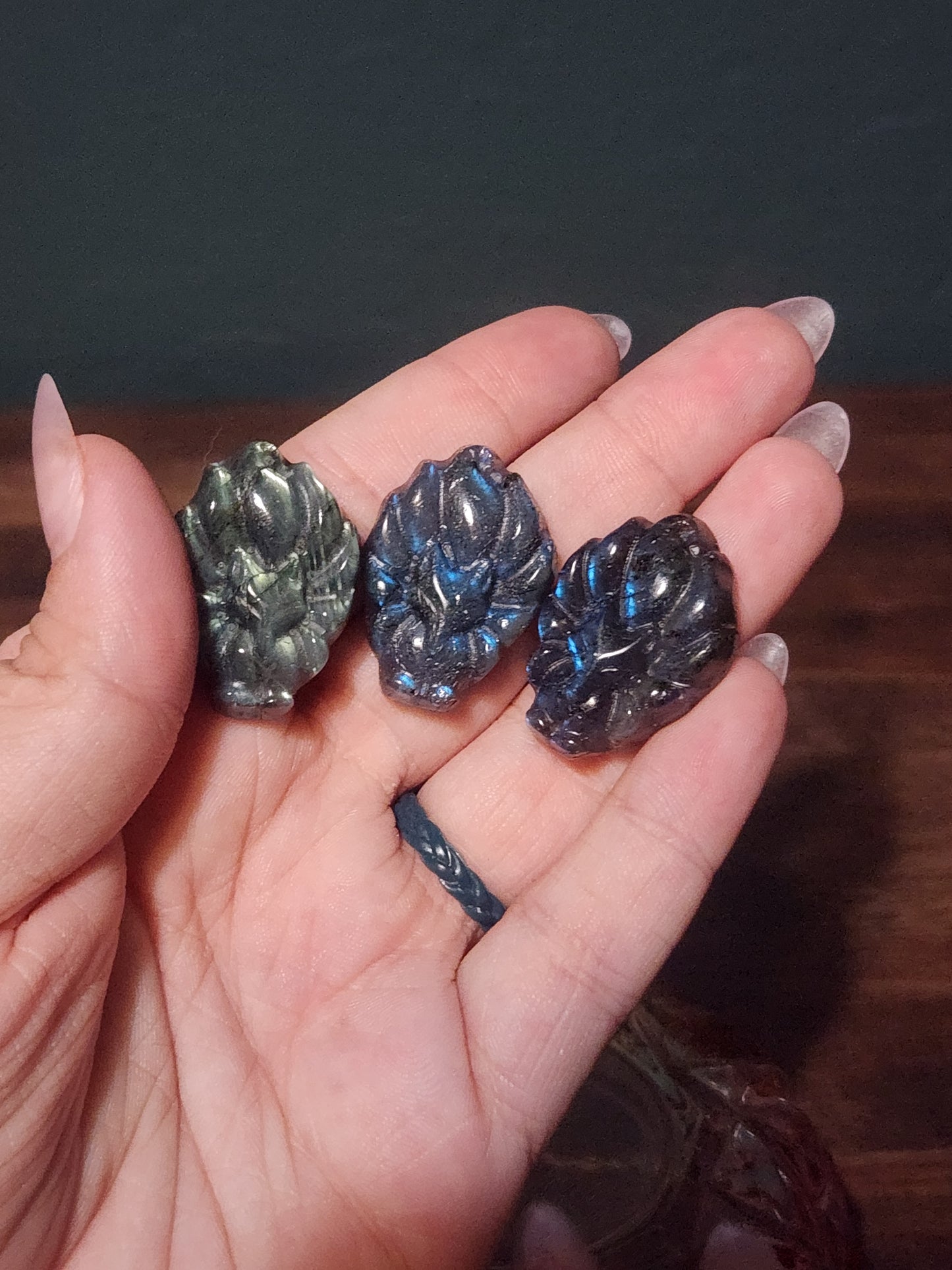 Mini Labradorite Nine Tail Fox
