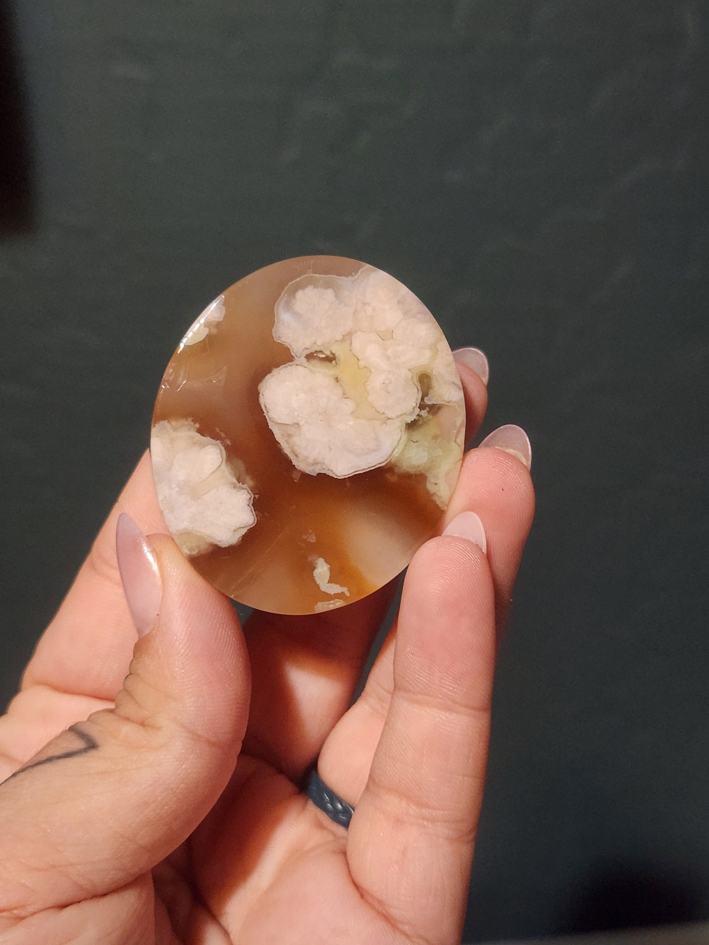Flower Agate Flat Stone