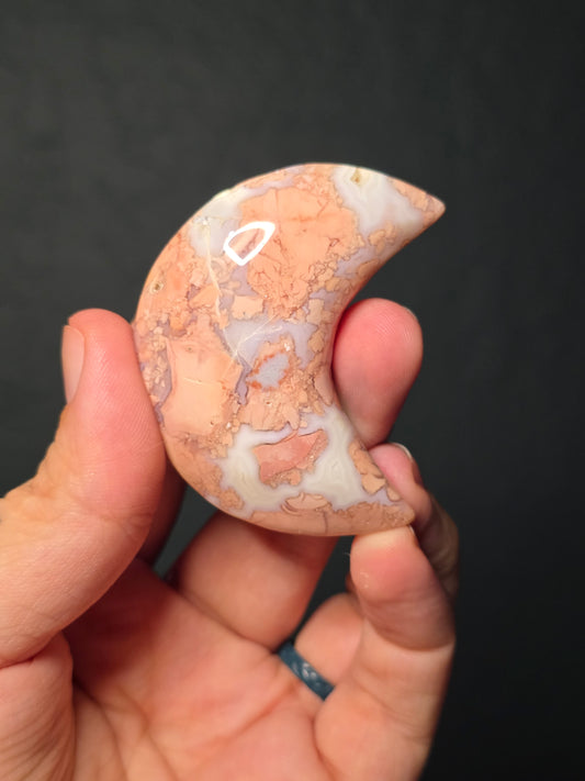 Cotton Candy Agate Moon