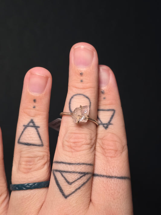 Rose Quartz Ring - Size 8