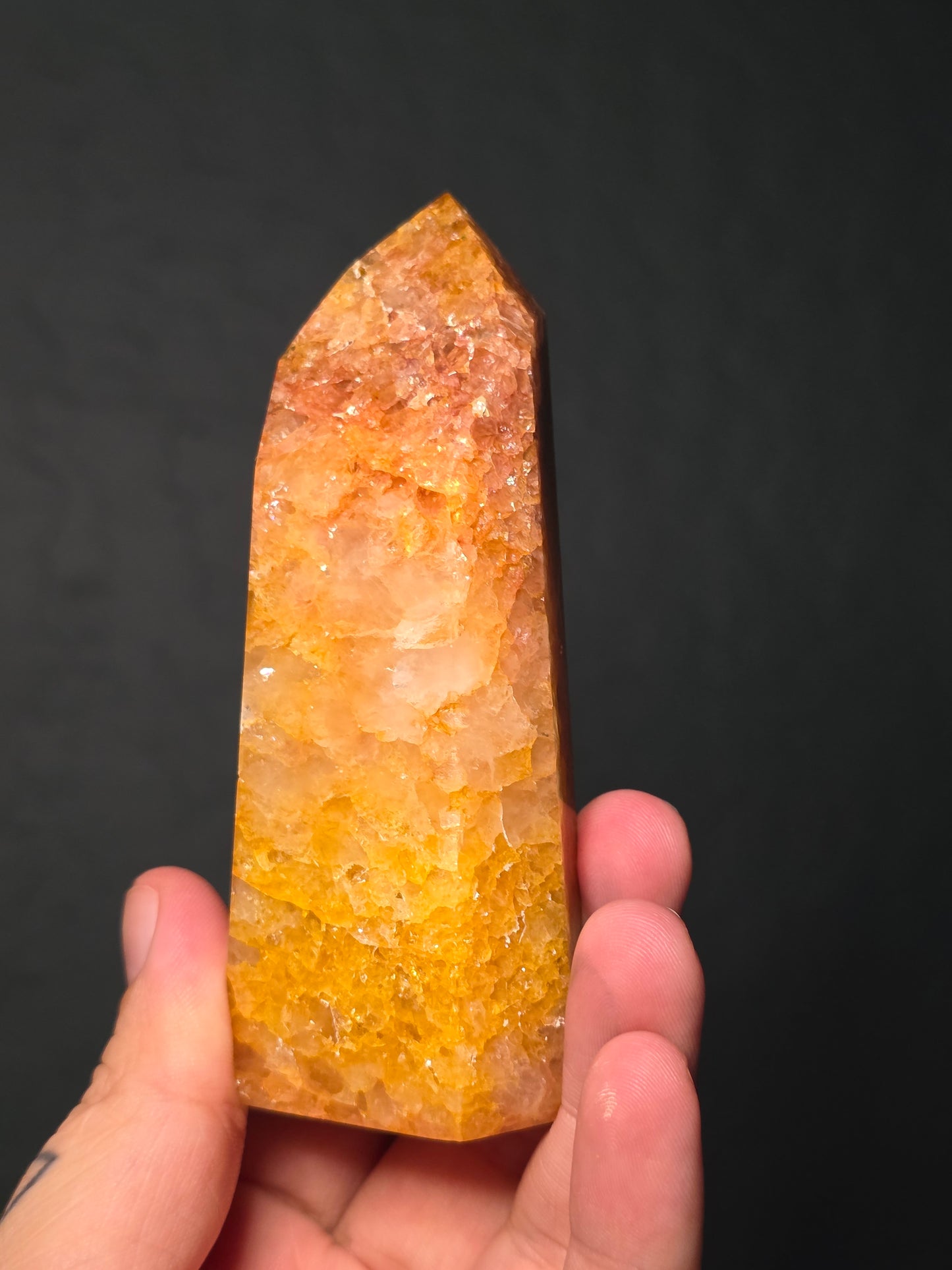 Chunky Golden Healer Quartz/Fire Quartz Towers