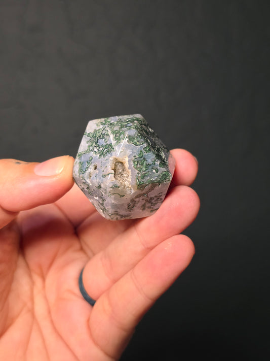Moss Agate Polyhedrons