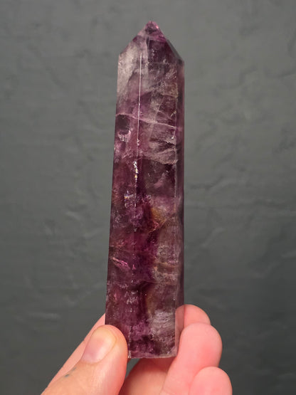 Purple Fluorite Tower - UV Reactive