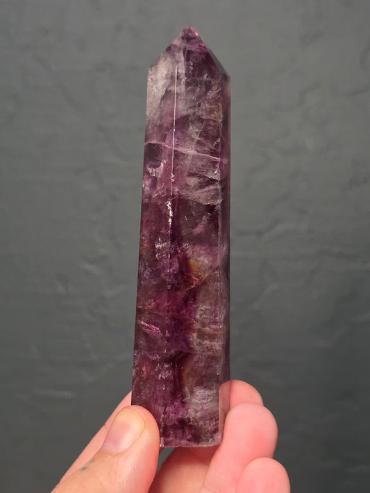 Purple Fluorite Tower - UV Reactive