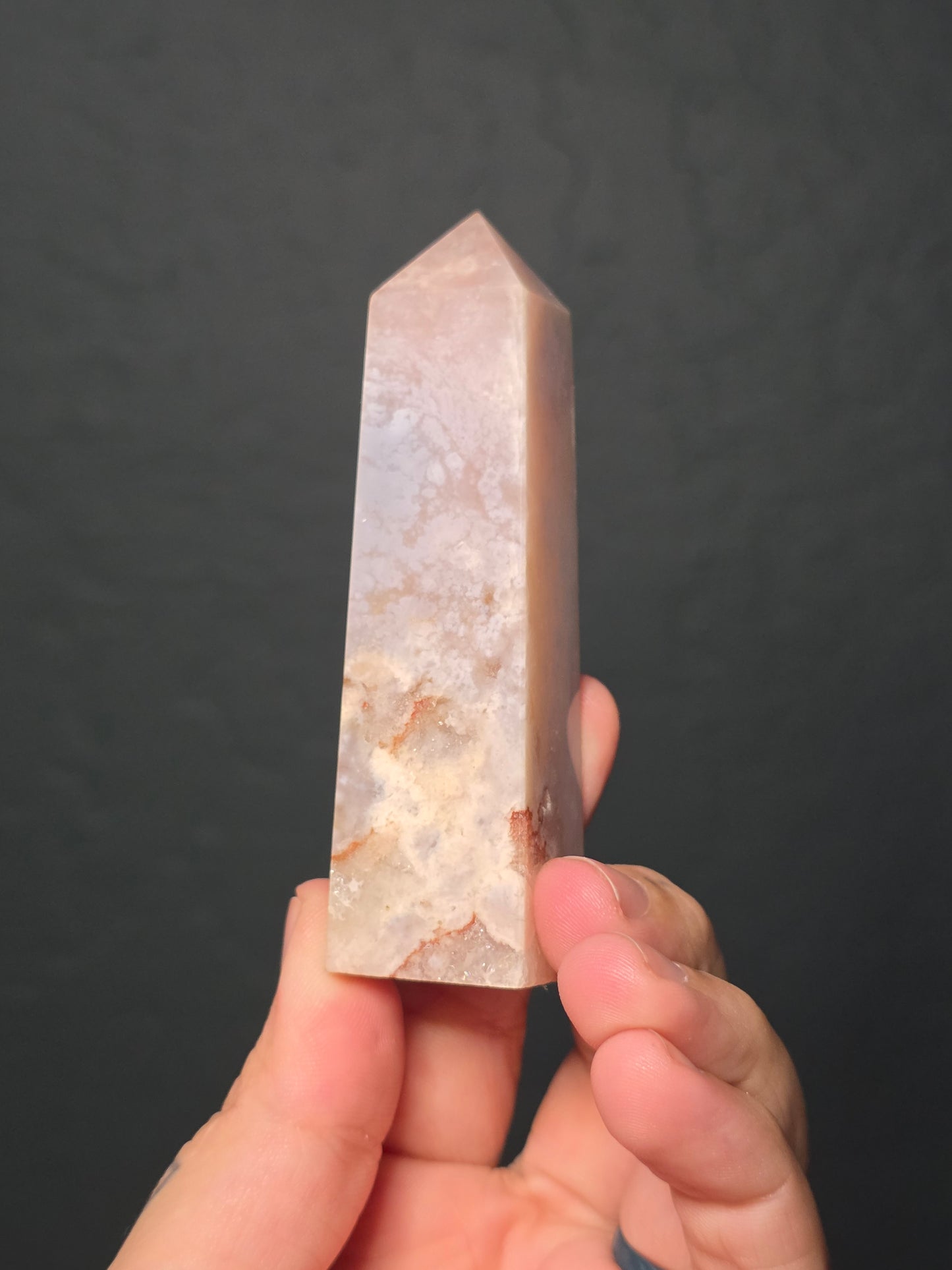 Flower Agate Obelisk