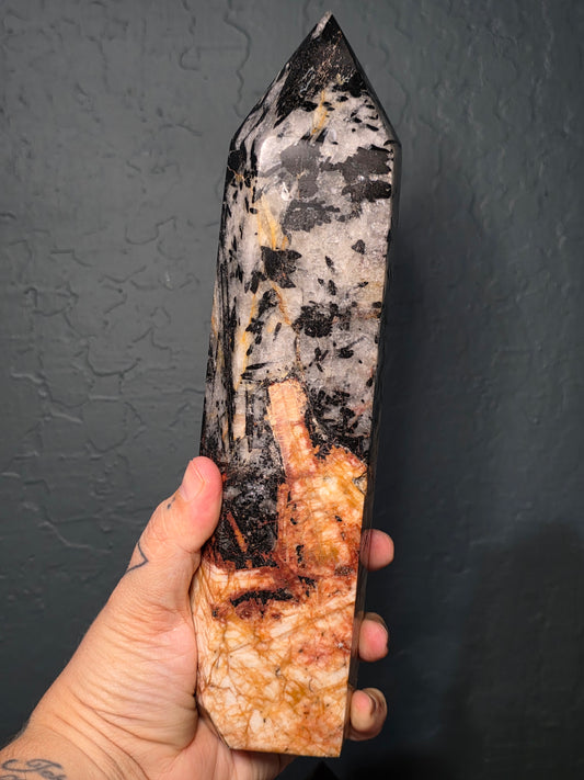 Jumbo Tourmaline in Quartz Towers