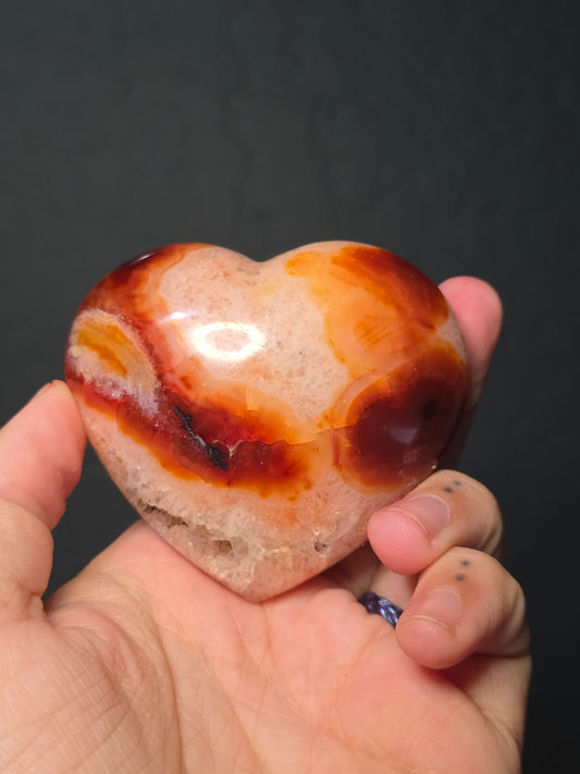 Chunky Carnelian Hearts