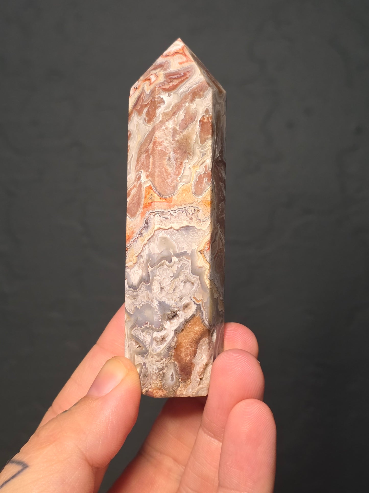 Mexican Crazy Lace Agate Towers - UV Reactive