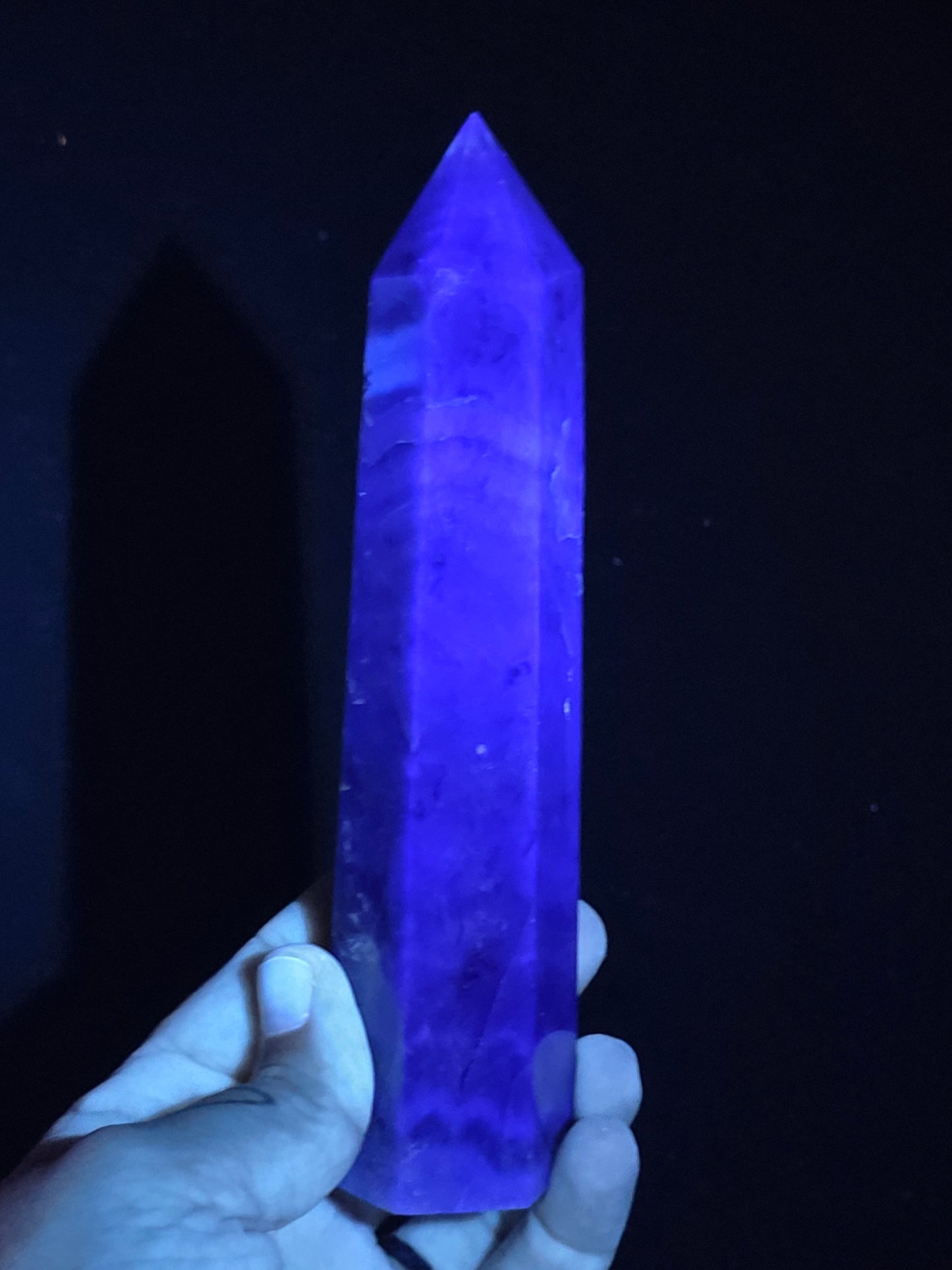 Tall Green Moonstone Towers - UV Reactive