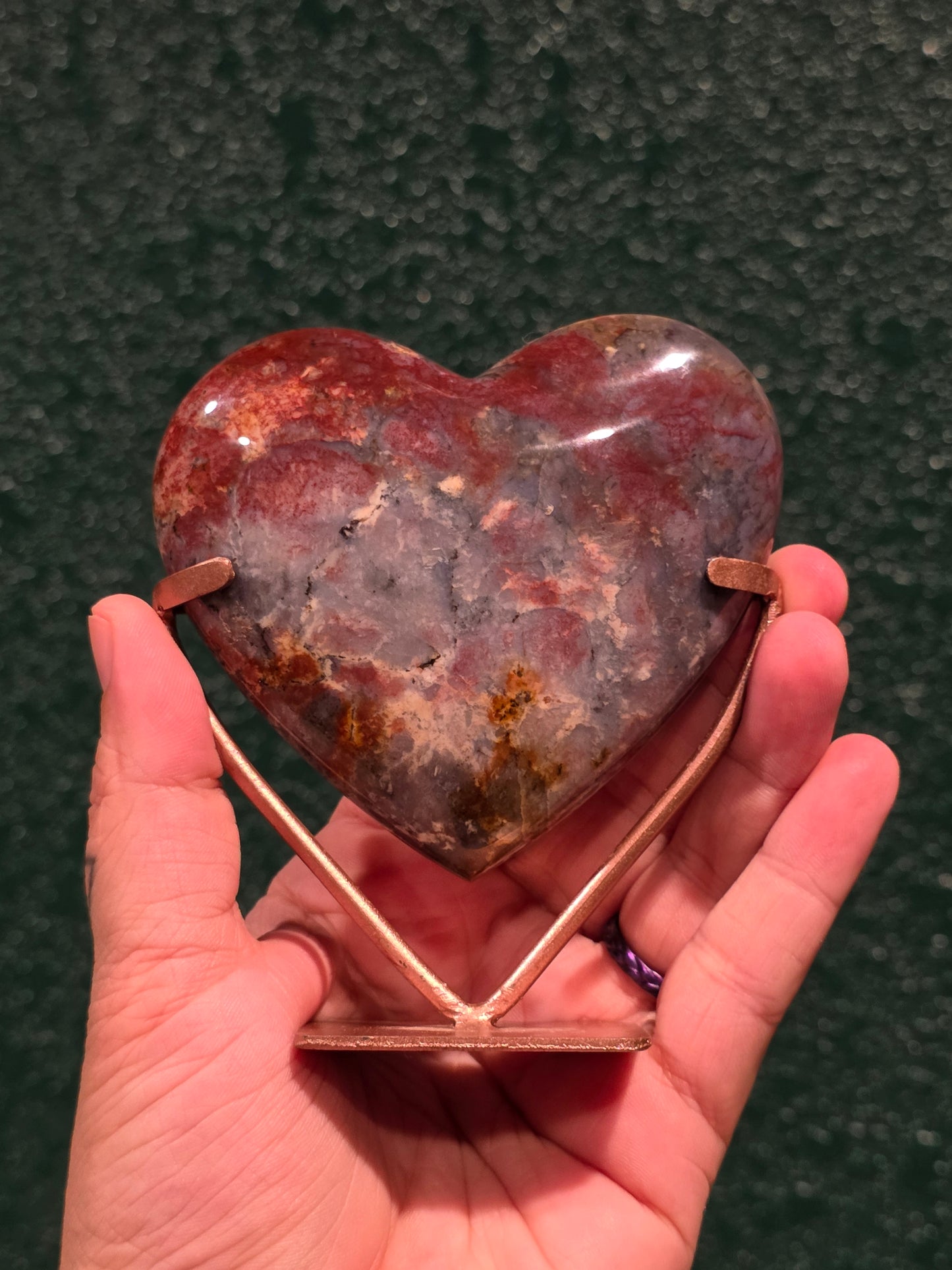River Jasper Heart - Lg