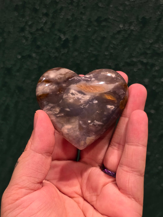 Purple Chalcedony Heart