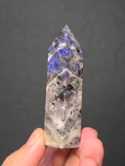 Sodalite with Hematite Towers - UV Reactive