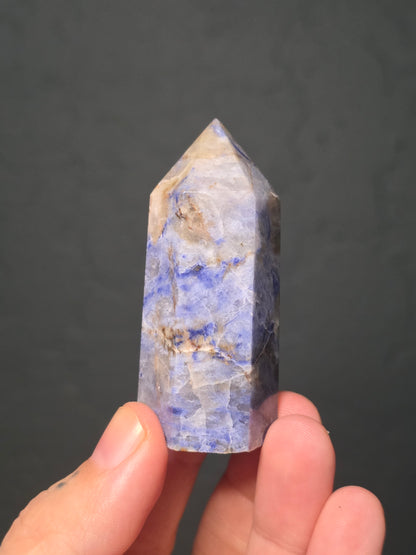 Sodalite with Hematite Towers - UV Reactive