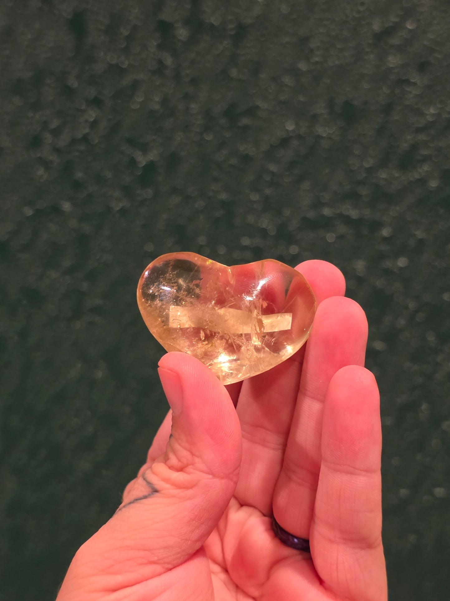 Lemon Citrine Heart - Sm