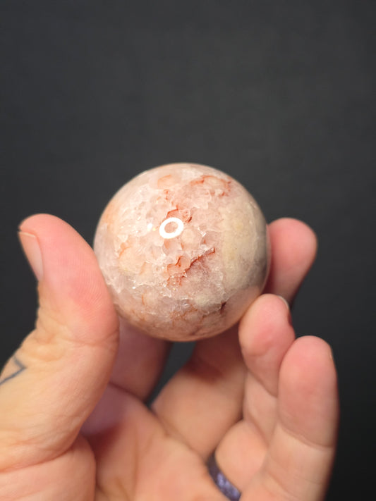 Carnelian Flower Agate Sphere