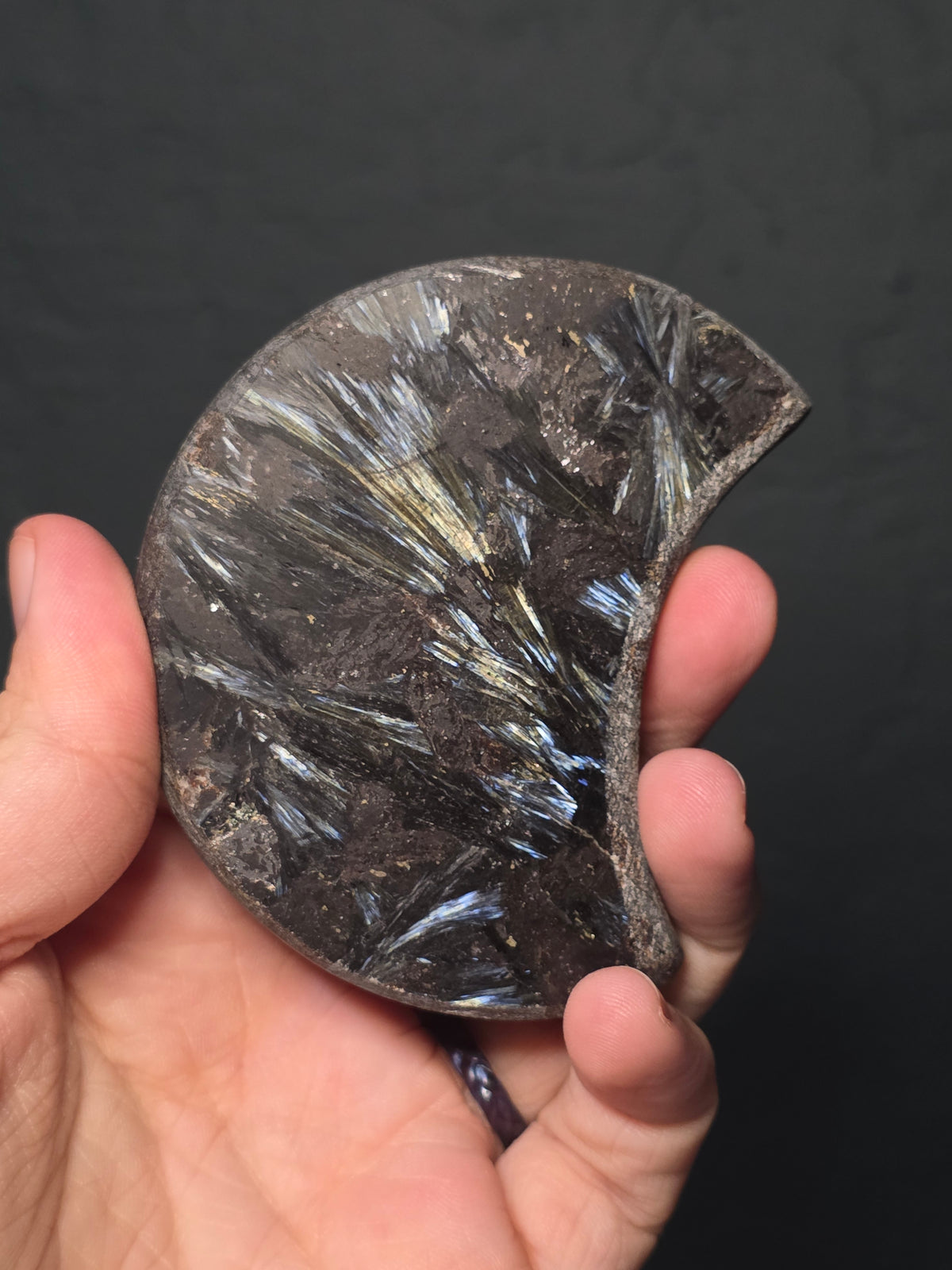 Medium Arfvedsonite/ Garnet Moons