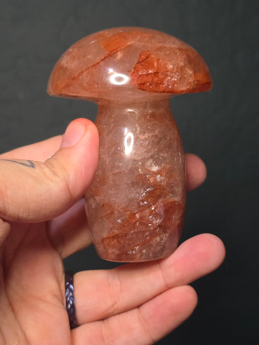 Fire Quartz Mushroom