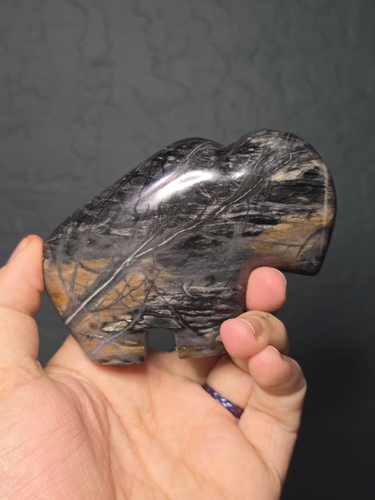 Picasso Jasper Buffalo Carving