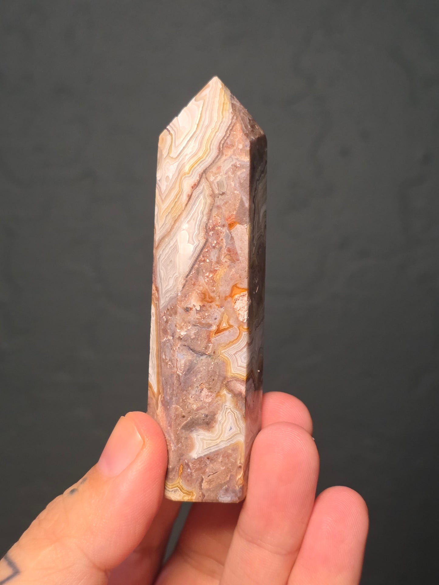 Mexican Crazy Lace Agate Towers - UV Reactive