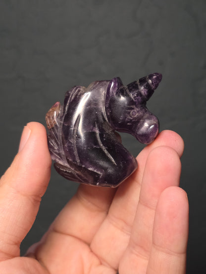 Unicorn Bust Carving