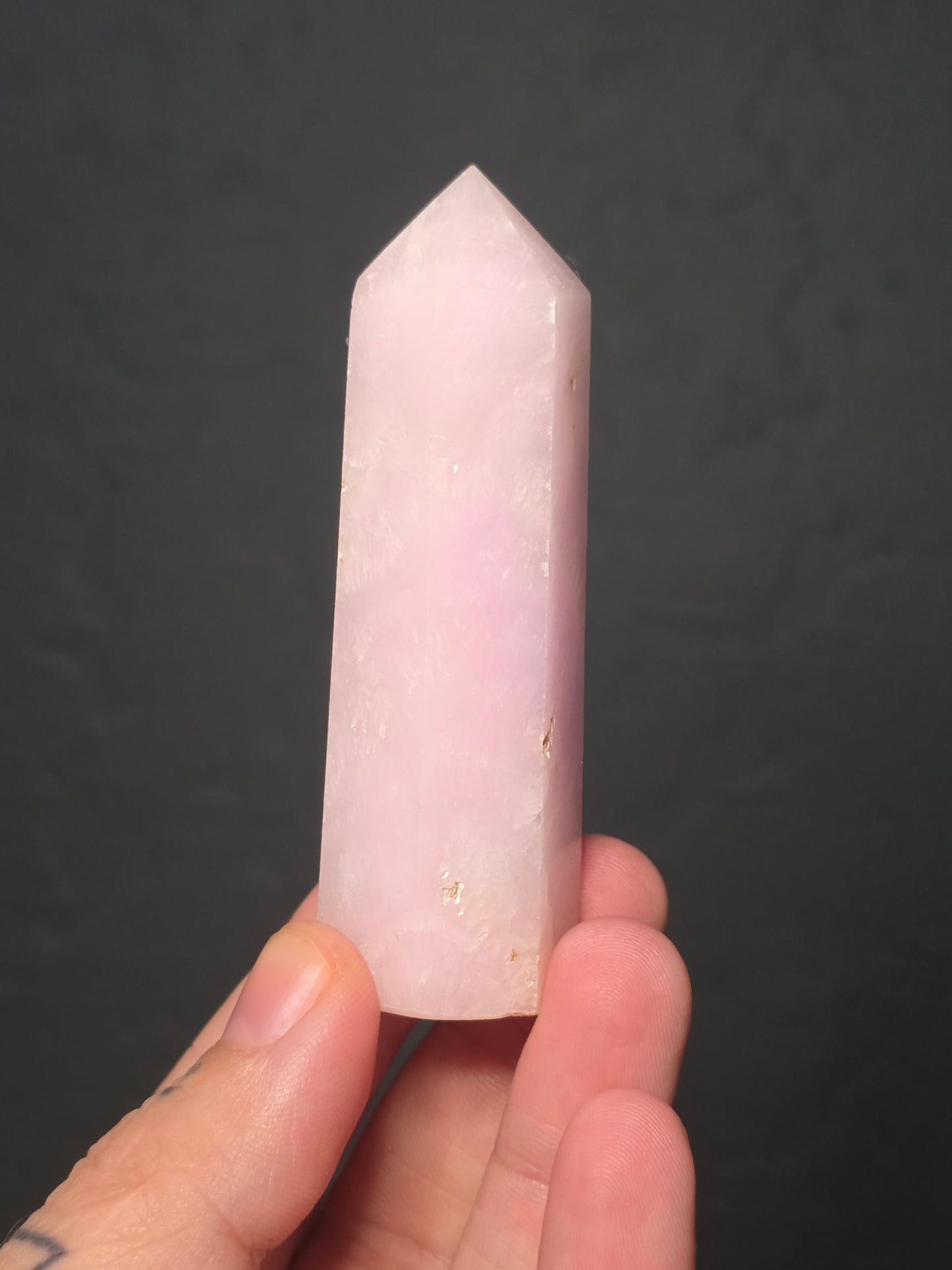 Kunzite and Pink Calcite Towers - UV Reactive