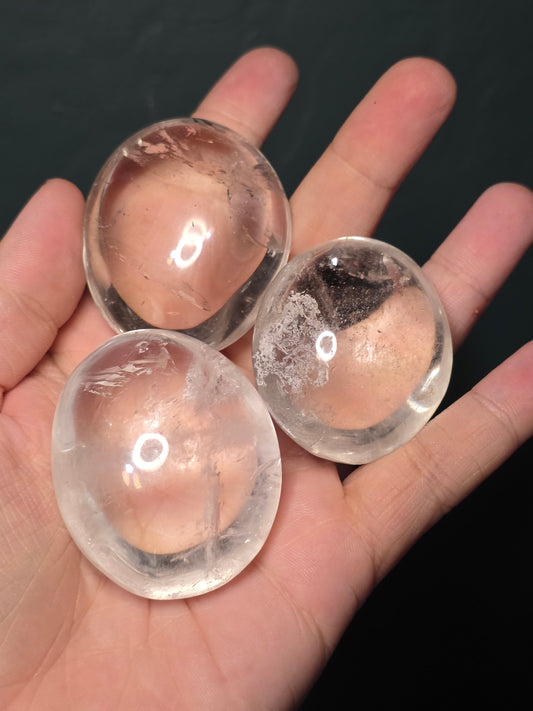 Clear Quartz Palm Stone
